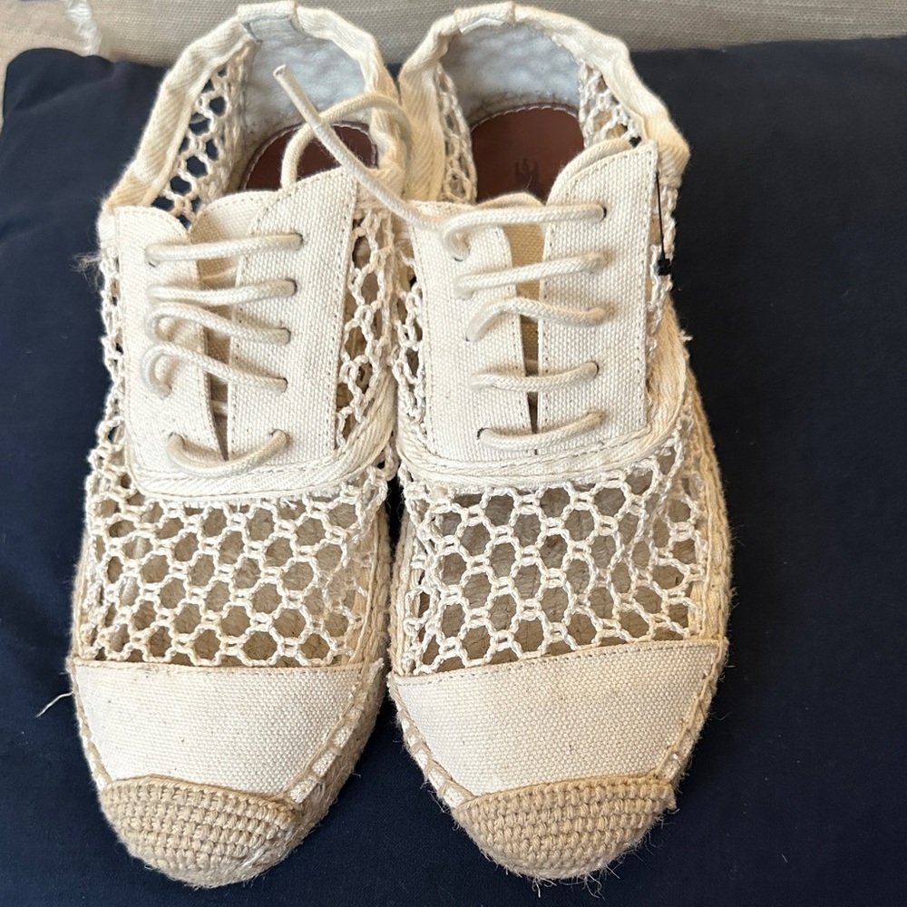 Polo by Ralph Lauren Cream Lace Espadrilles - NWOT